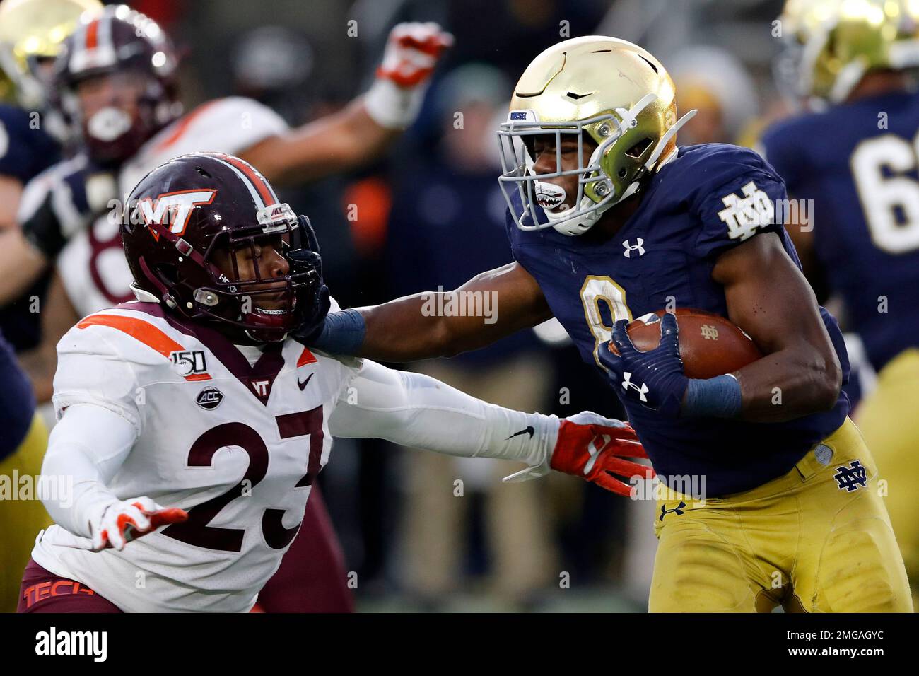 FILE In this Nov. 2, 2019, file photo, Notre Dame running back Jafar