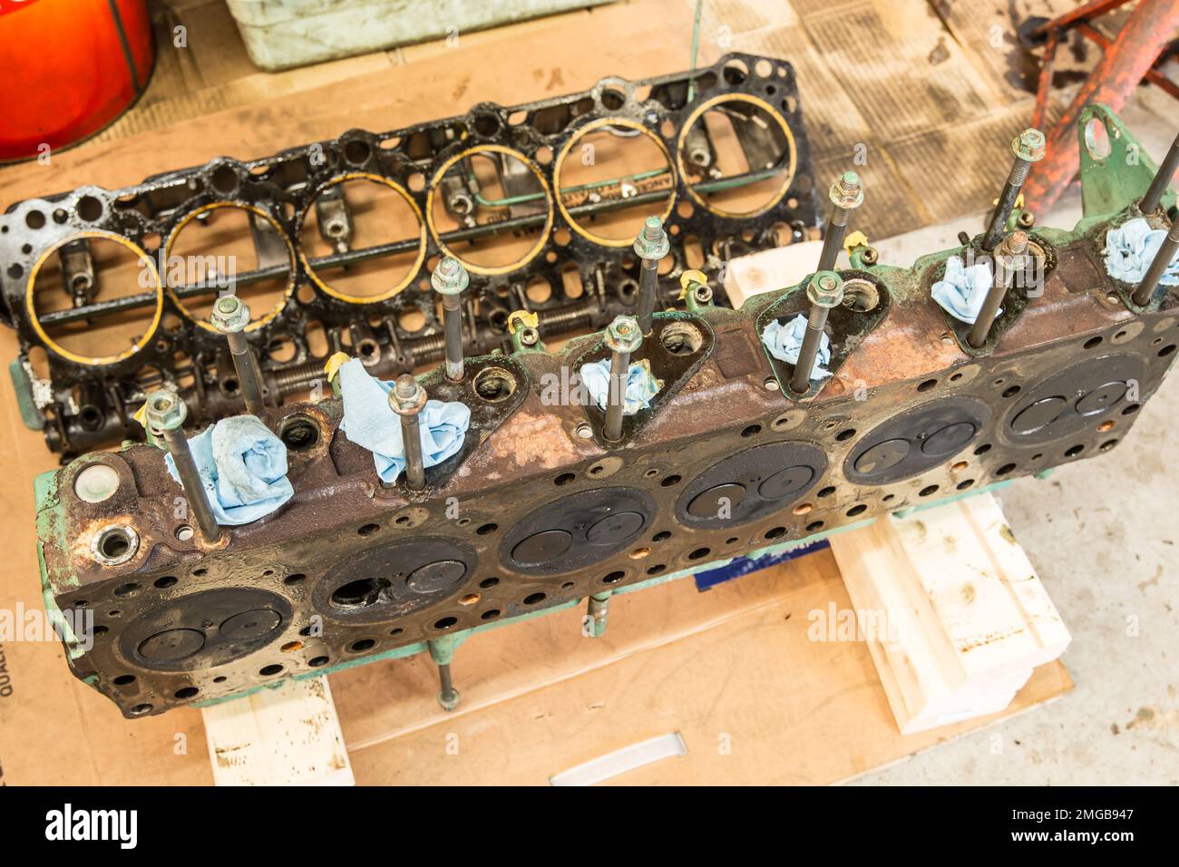Japanese factory doing marine engine repair overhaul Stock Photo Alamy