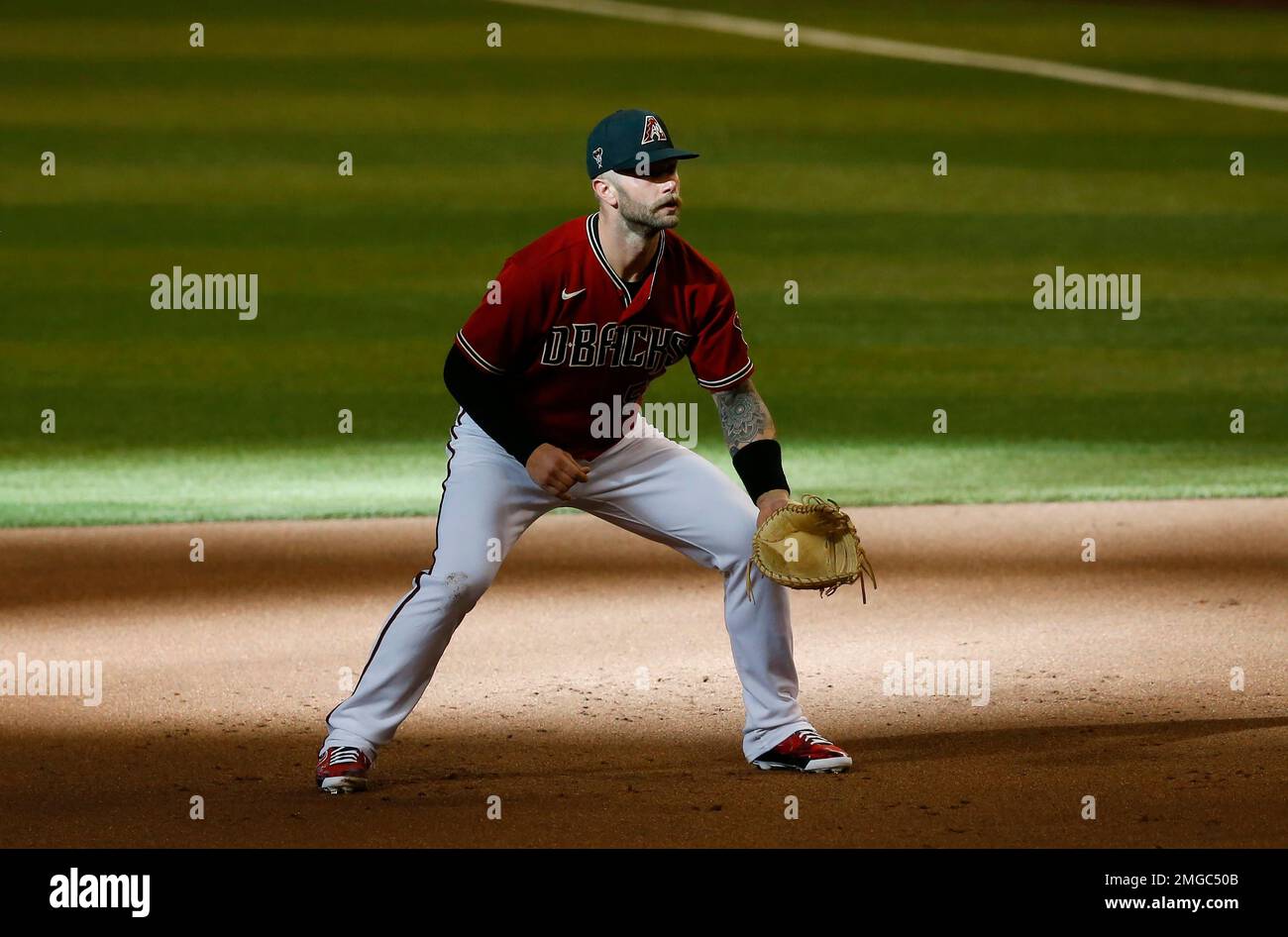 Arizona Diamondbacks first baseman Christian Walker watches a pitch