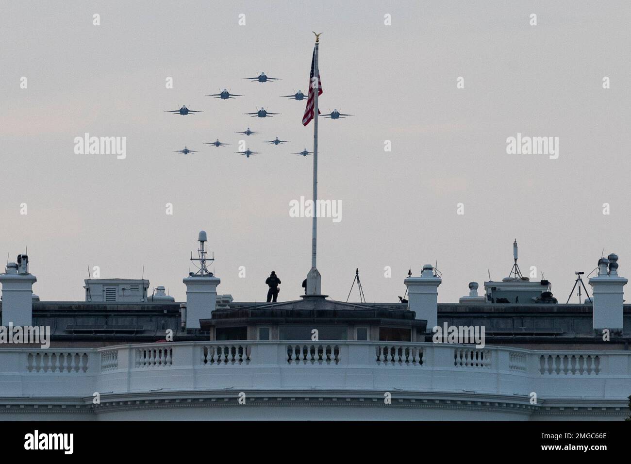 The U.S. Navy Blue Angels and U.S. Air Force Thunderbirds are in