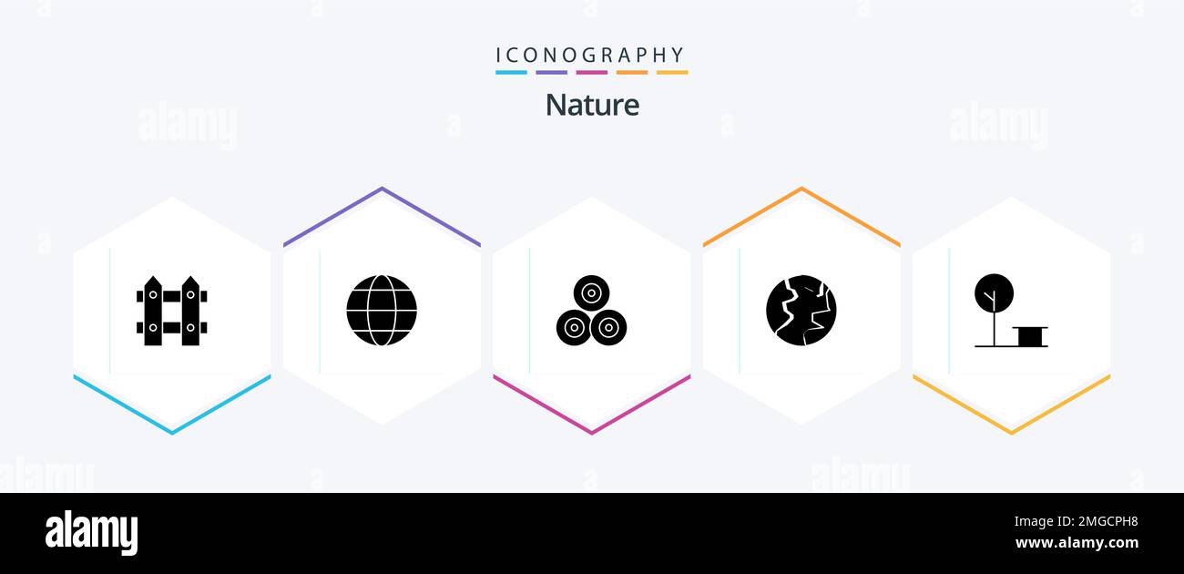 Nature 25 Glyph icon pack including park. city. farm. nature. earth ...