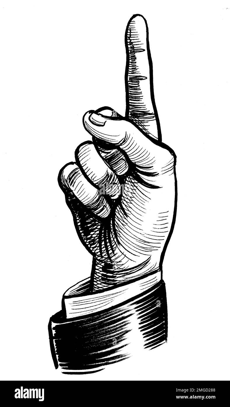 Hand Facing Up Drawing