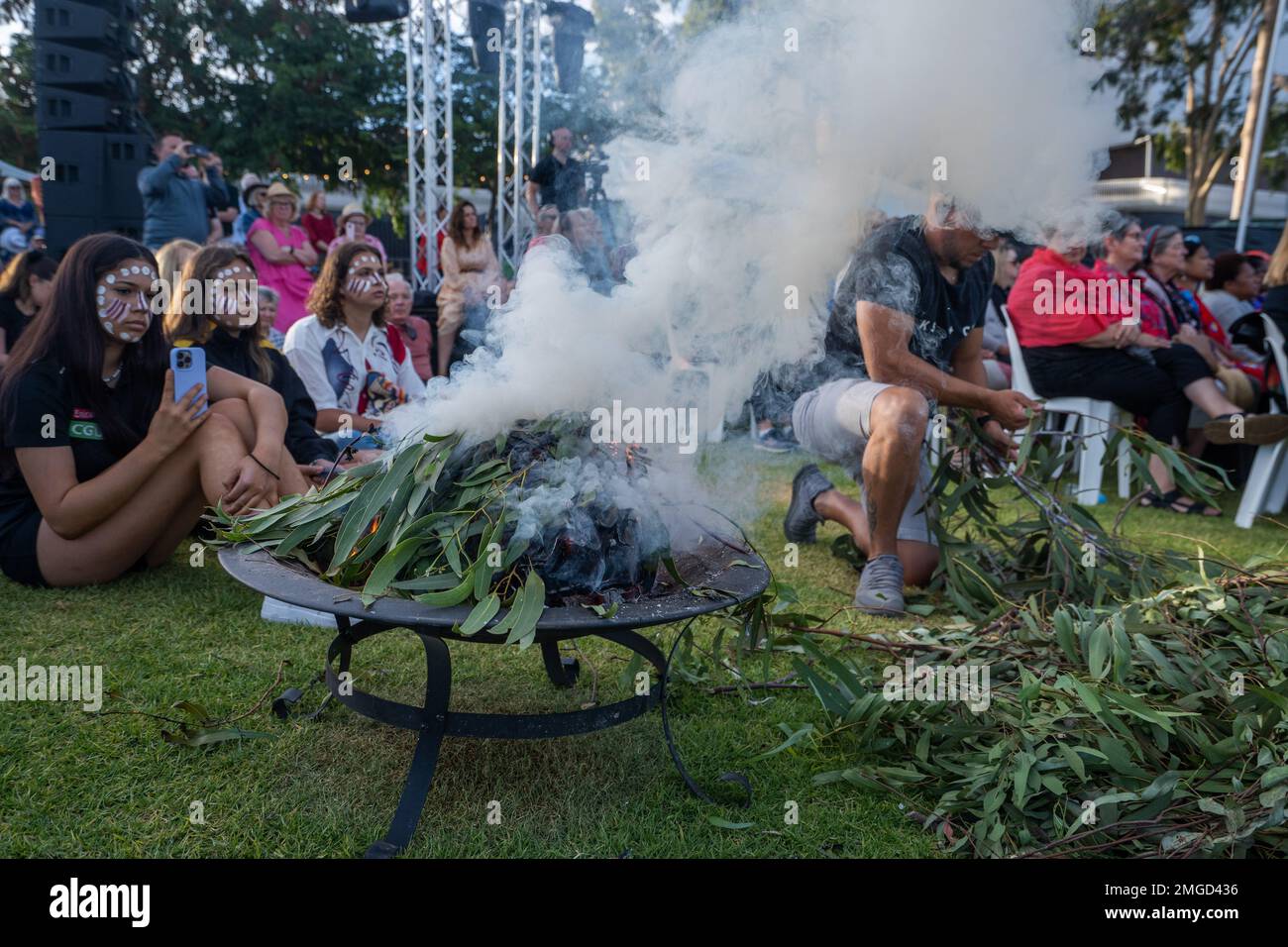 Adelaide, Australia. 26 January 2023. Crowds gather at Elder Park