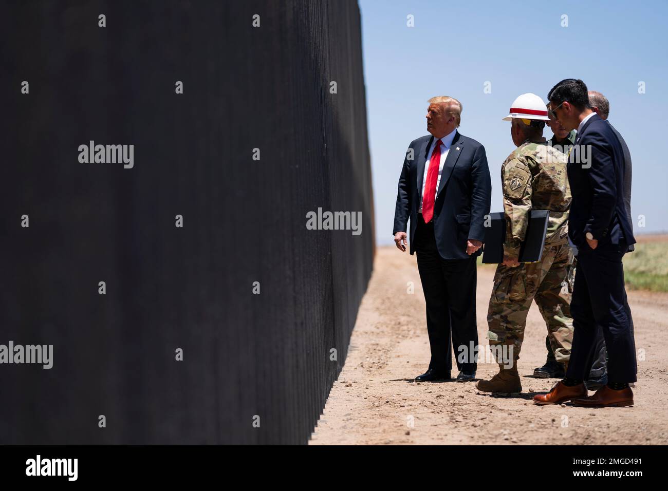 United State Border Patrol chief Rodney Scott gives President Donald ...