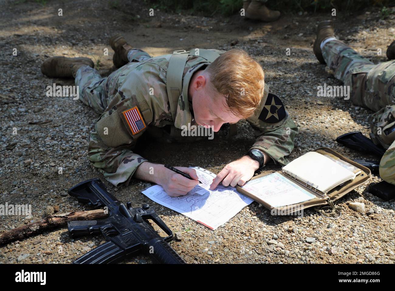 A Soldier of the 11th Engineer Battalion, 2nd Infantry Division Sustainment Brigade, 2nd