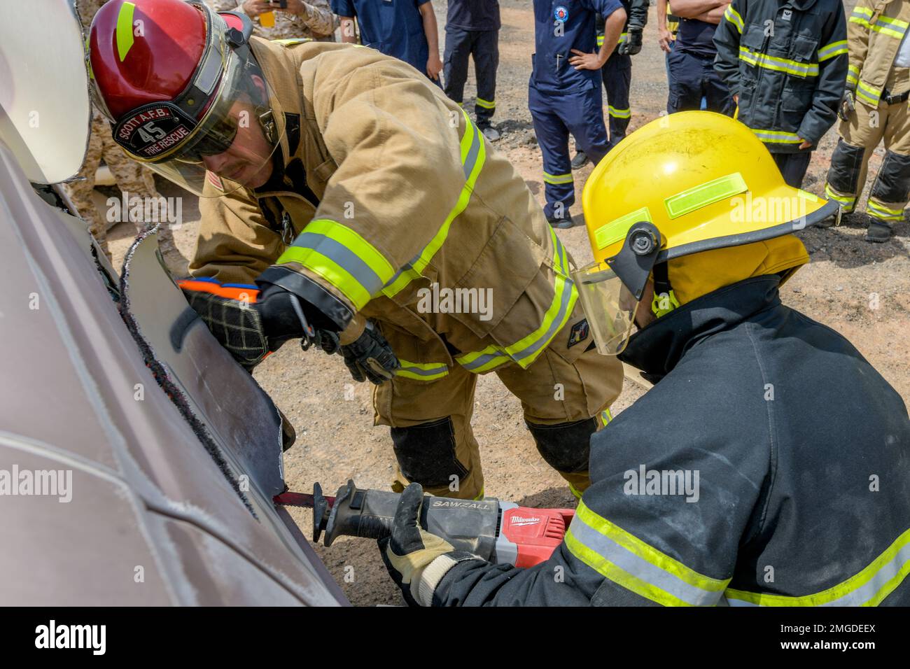 U.S. Air Force Staff Sgt. Noah Dunlap, a firefighter with the 378th