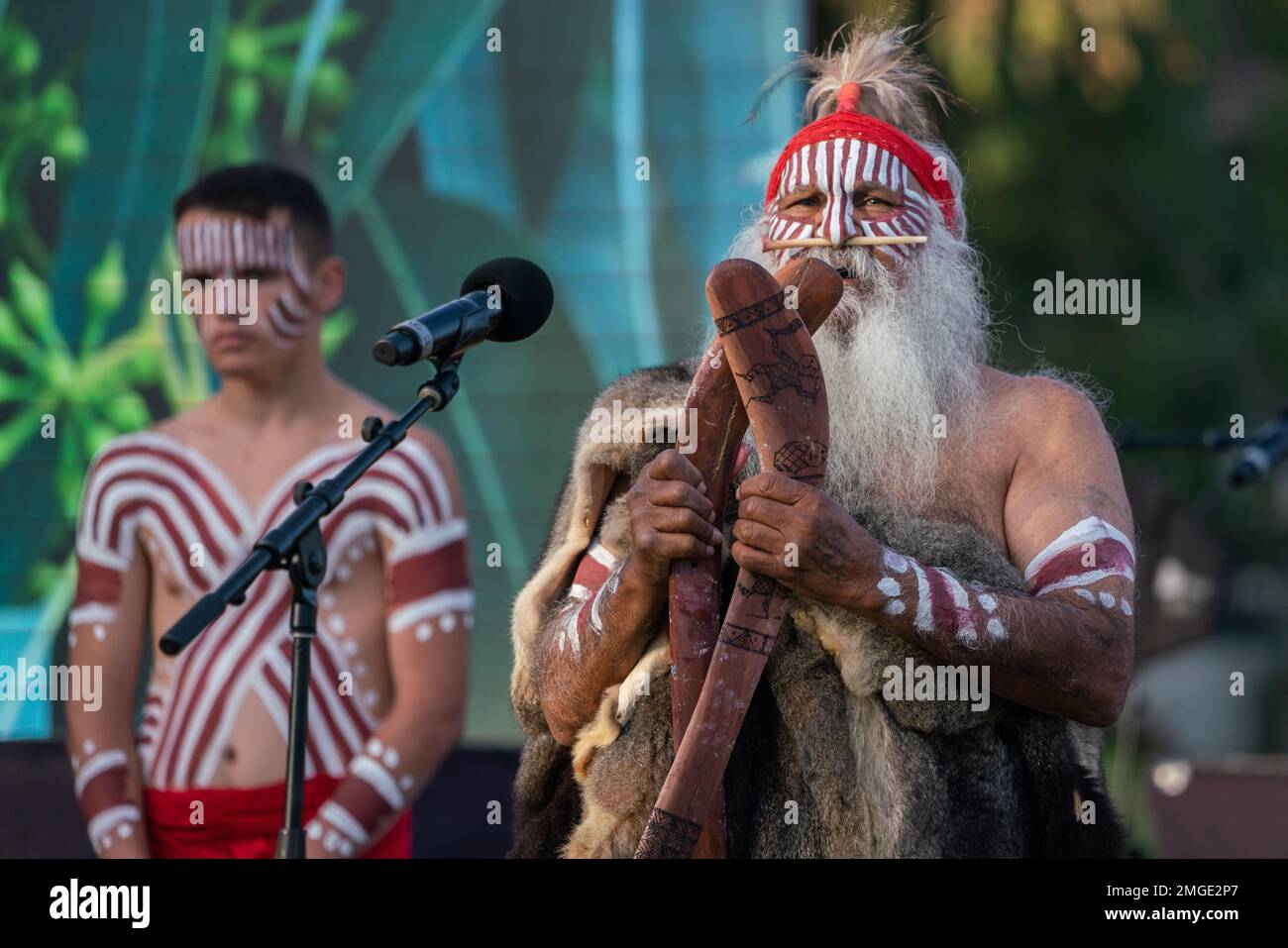 Adelaide, Australia. 26 January 2023. Major Sumner a Ngarrindjeri ...