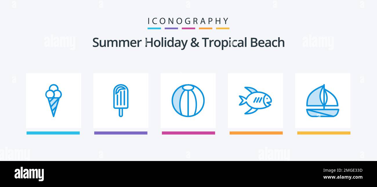 Beach Blue 5 Icon Pack Including ship. beach. beach. sea. coast ...