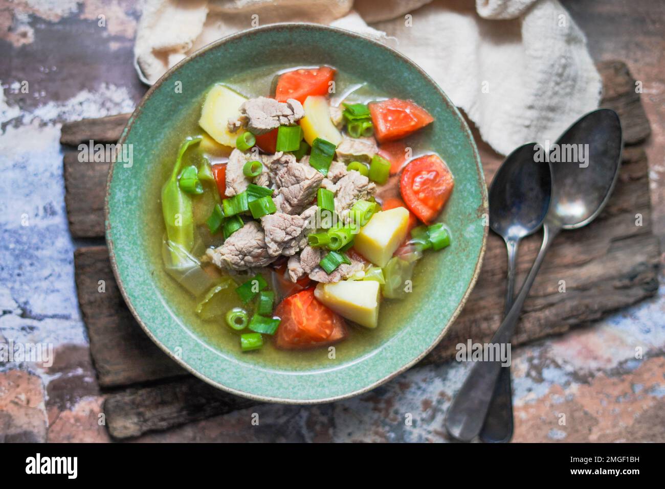 Sop Daging is Indonesian clear soup with beef and vegetables Stock Photo Alamy