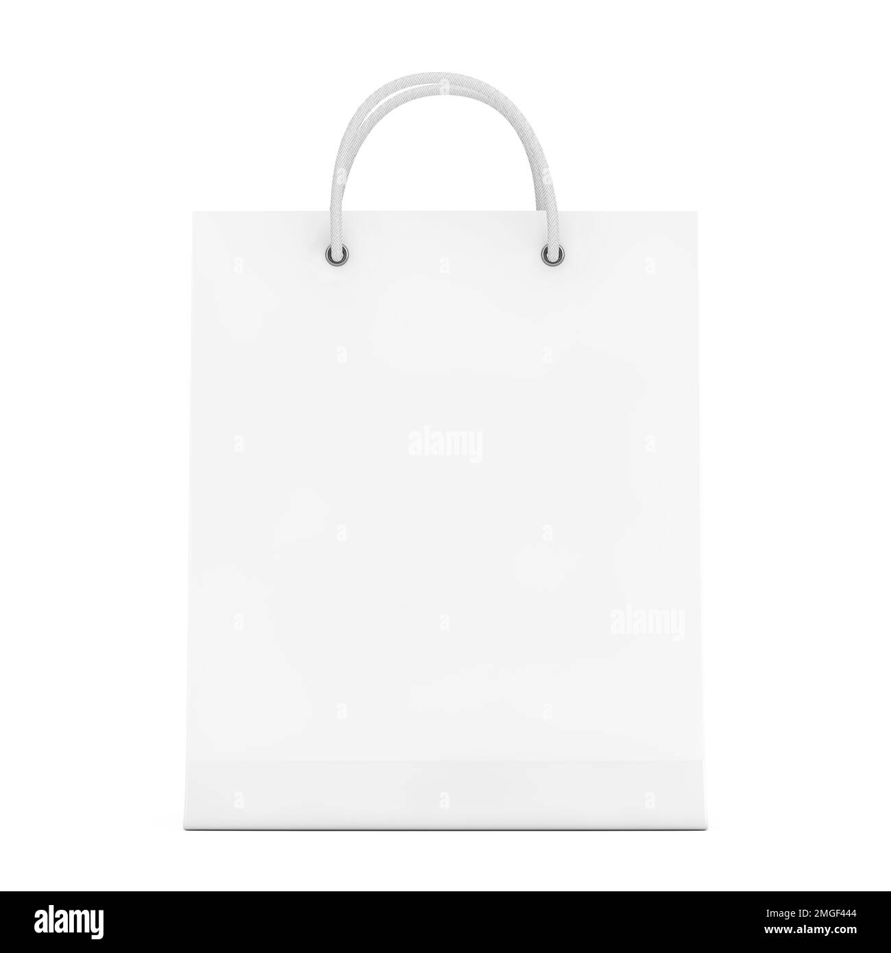 White Paper Shopping Bag Mockup with Free Space for Your Design on a ...