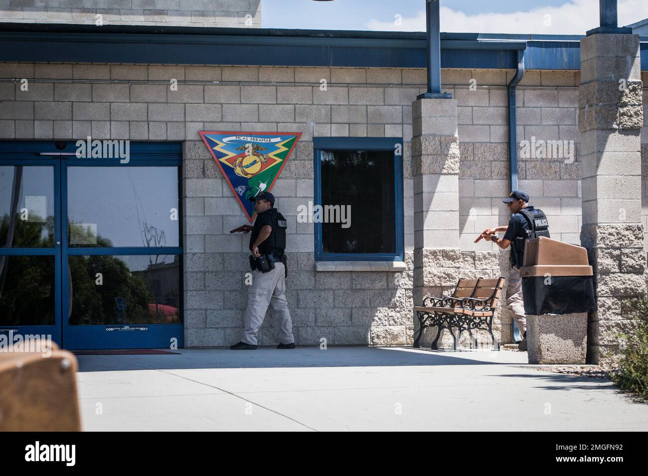 U.S. Marine Corps police officers with Headquarters and Headquarters