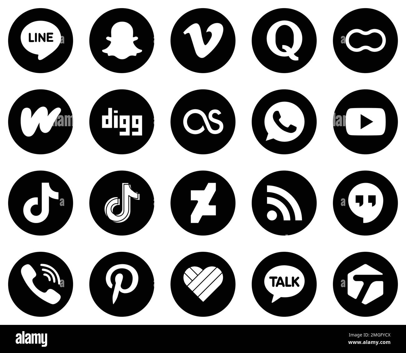 Youtube logo black and white hi-res stock photography and images - Alamy