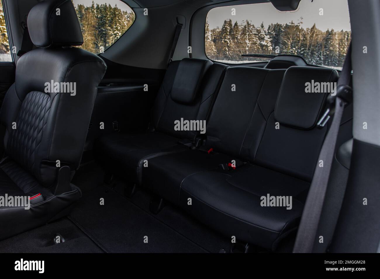 Third row seat of a modern SUV car Stock Photo Alamy