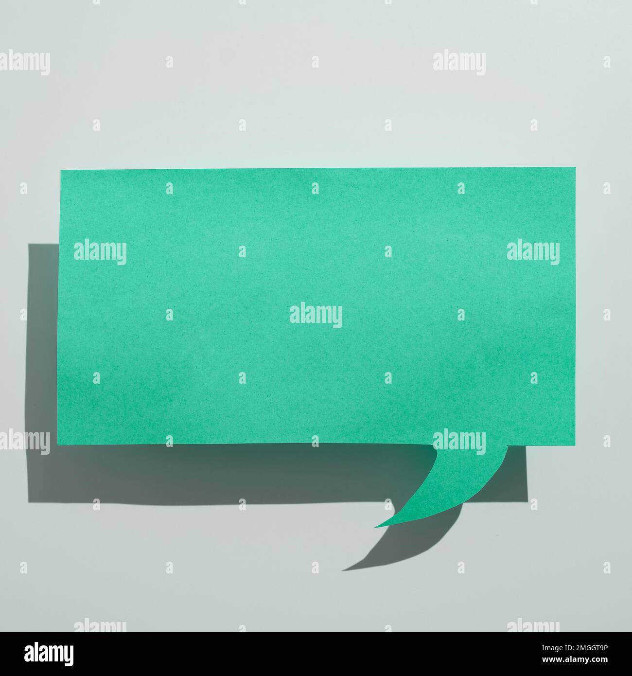 Color paper in shape of dialog box with important message. Infromation ...