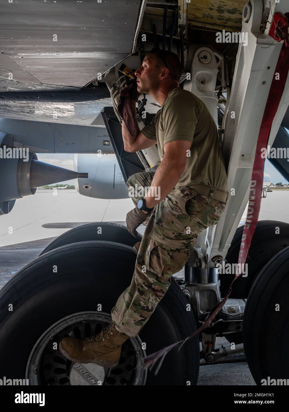 Master Sgt. Nicholas Ruhland, a crew chief with the 914th Air Refueling ...