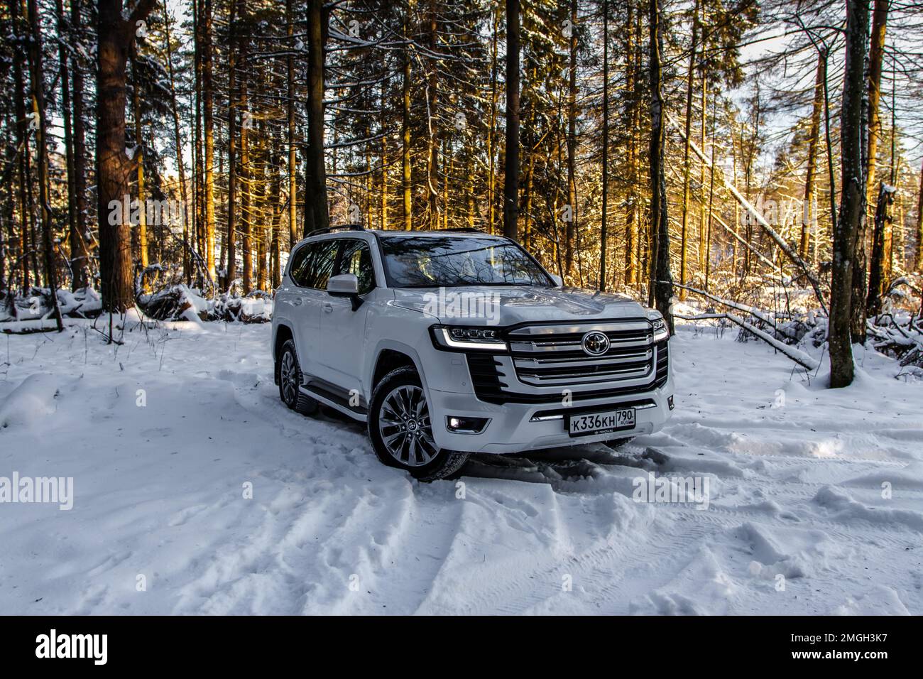 MOSCOW, RUSSIA - DECEMBER 11, 2021 Toyota Land Cruiser 300 (J300), full
