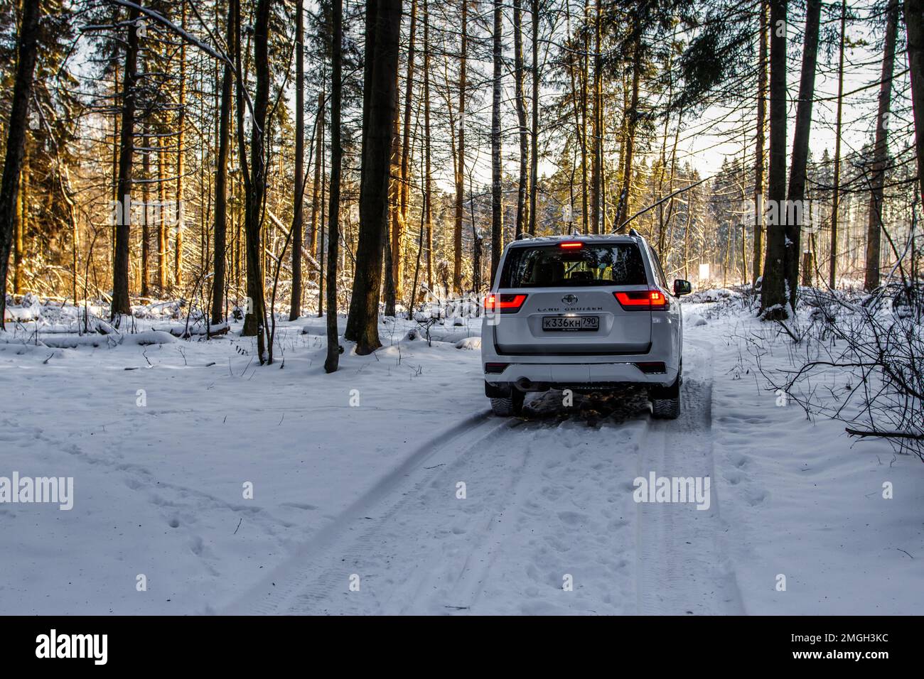 MOSCOW, RUSSIA - DECEMBER 11, 2021 Toyota Land Cruiser 300 (J300), full