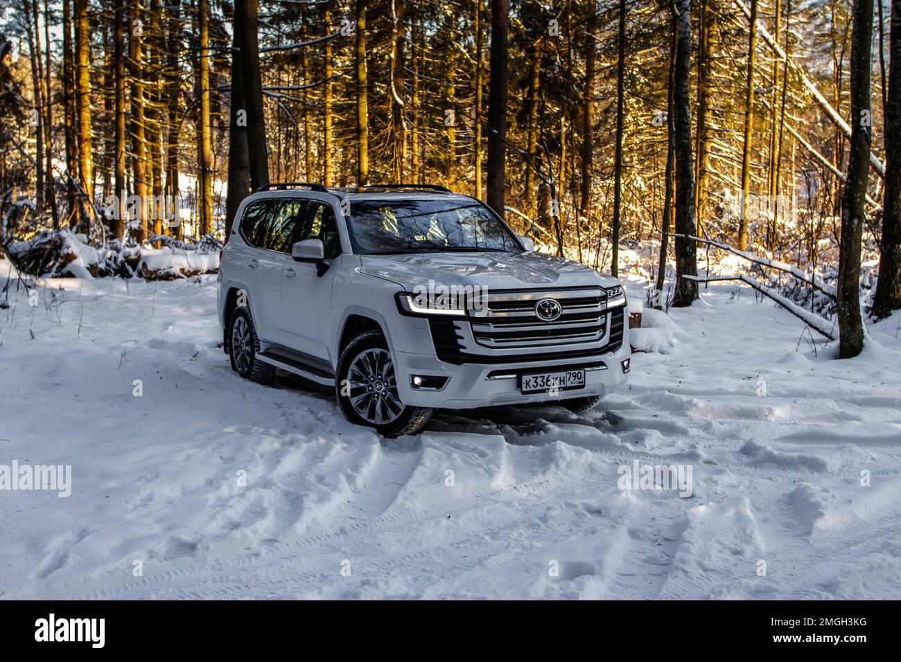MOSCOW, RUSSIA - DECEMBER 11, 2021 Toyota Land Cruiser 300 (J300), full ...