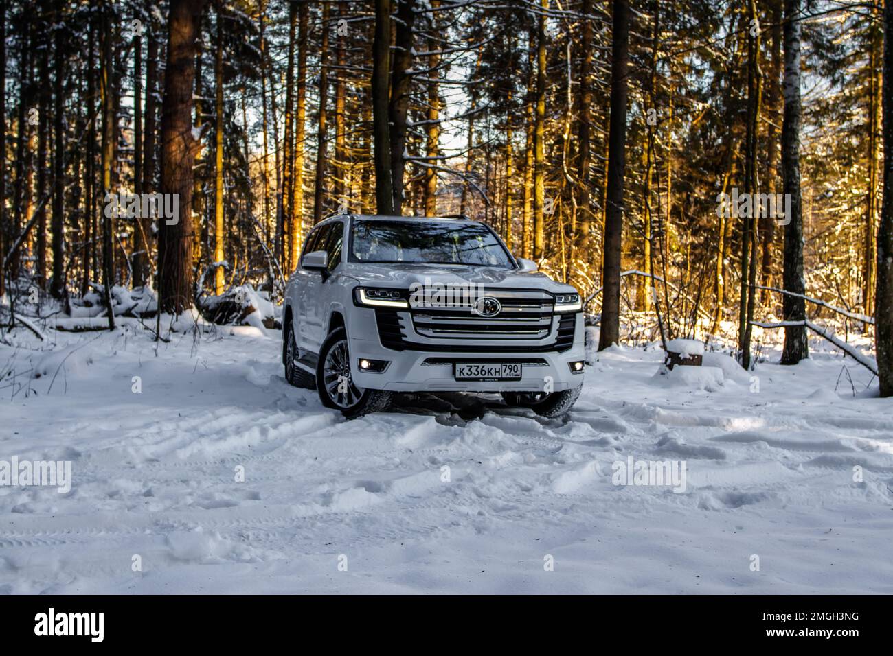 MOSCOW, RUSSIA - DECEMBER 11, 2021 Toyota Land Cruiser 300 (J300), full