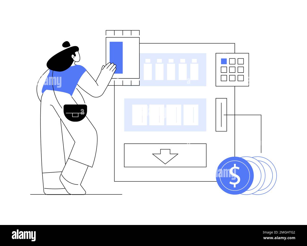 Vending machine abstract concept vector illustration Stock Vector Image ...