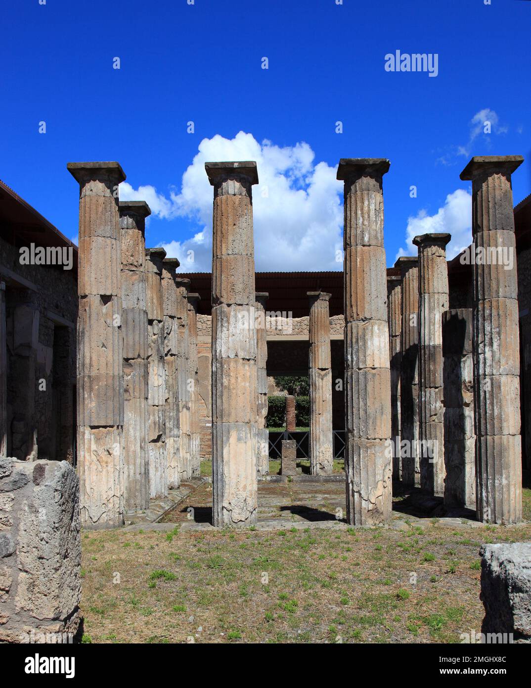 Casa degli Epidii, Pompeji, antike Stadt in Kampanien am Golf von Neapel, beim Ausbruch des Vesuvs im Jahr 79 n. Chr. verschüttet, Italien Stock Photo