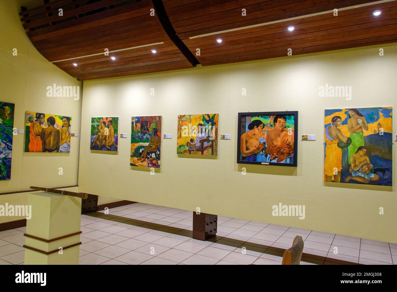 French Polynesia, Hiva Oa the Paul Gauguin Cultural Center, museum