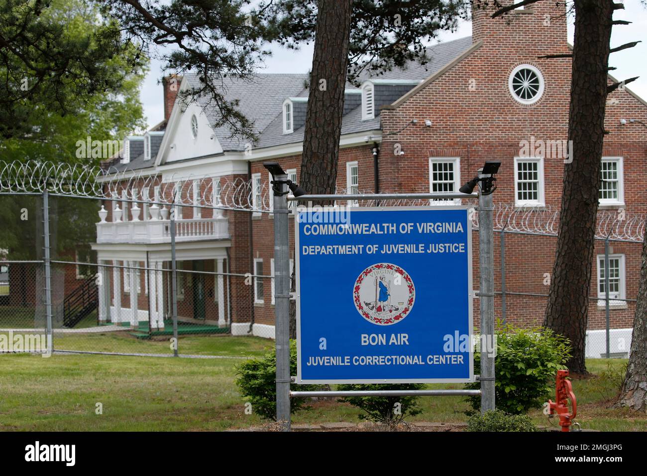 Security fences surround buildings at The Bon Air Juvenile Correctional