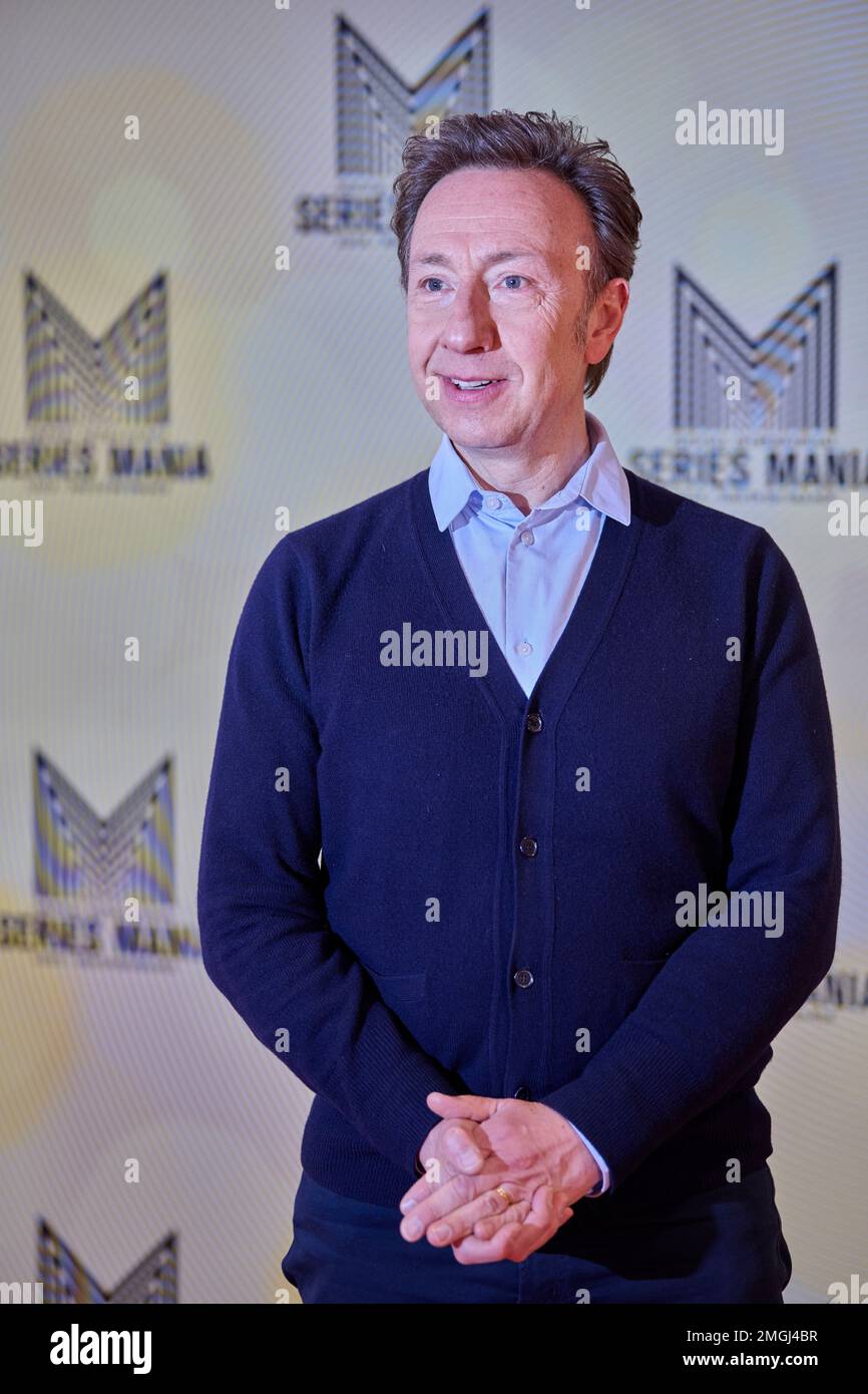 International TV Series Festival “Festival Series Mania” in Lille on March 22, 2022: Stephane Bern Stock Photo