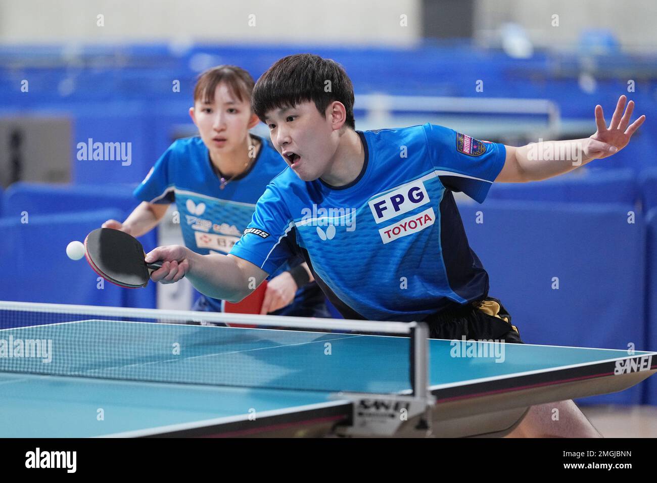 Tokyo, Japan. 26th Jan, 2023. Tomokazu Harimoto & Hina Hayata Table