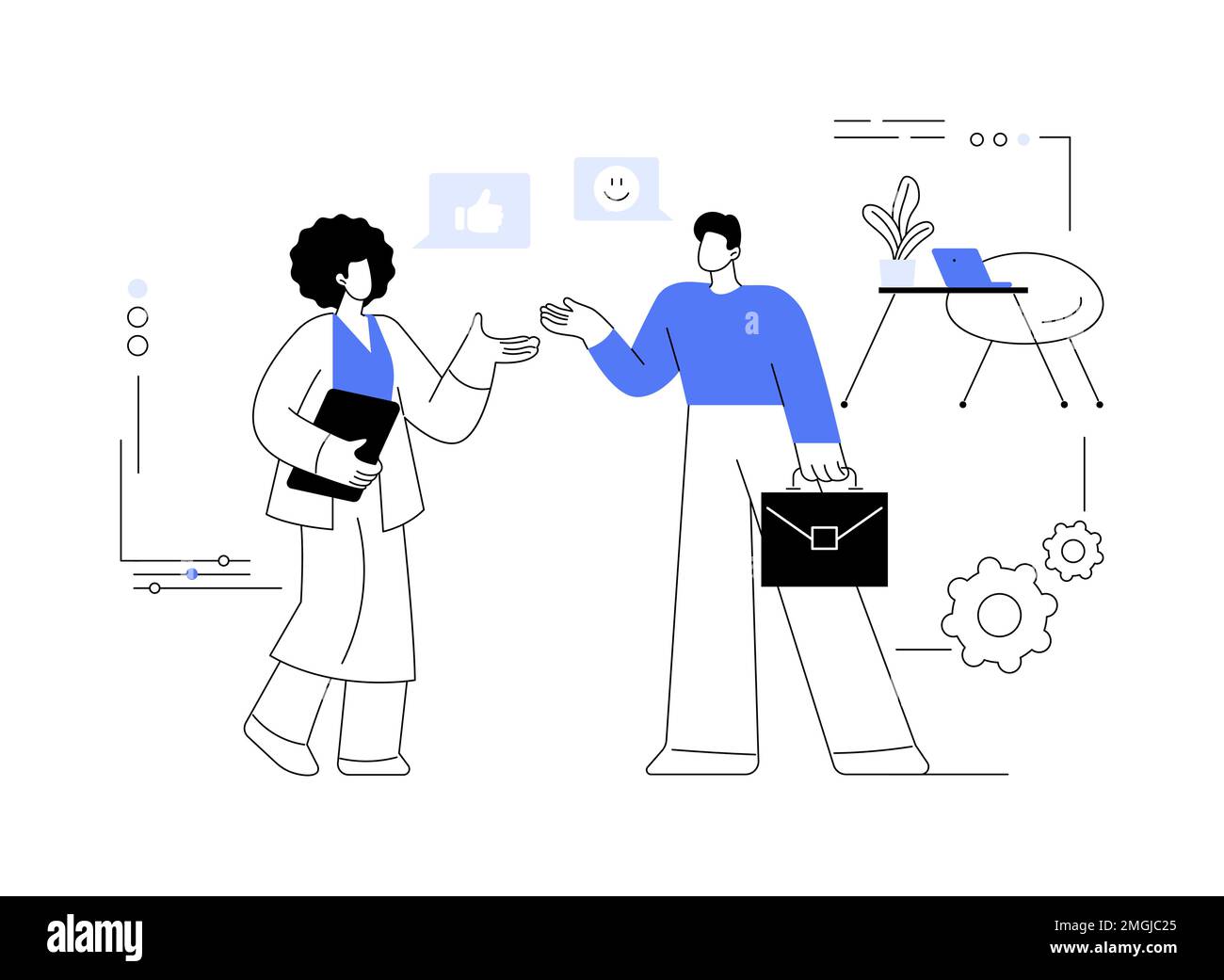 New Team Members Abstract Concept Vector Illustration Stock Vector 