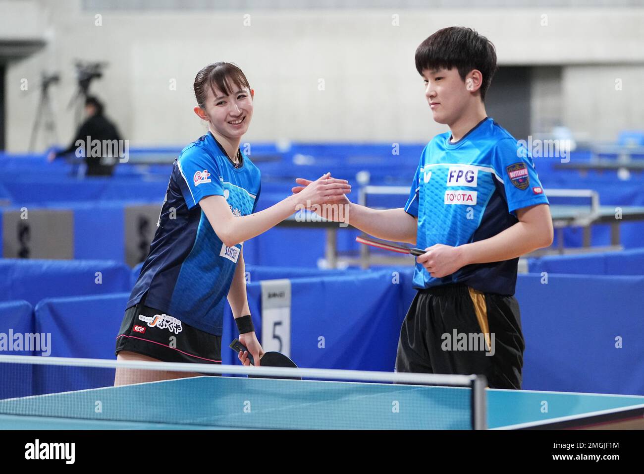 Tokyo, Japan. 26th Jan, 2023. Tomokazu Harimoto & Hina Hayata Table