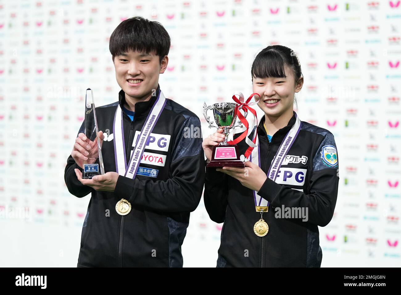 Tokyo, Japan. 26th Jan, 2023. (LR) Tomokazu Harimoto, Miwa Harimoto