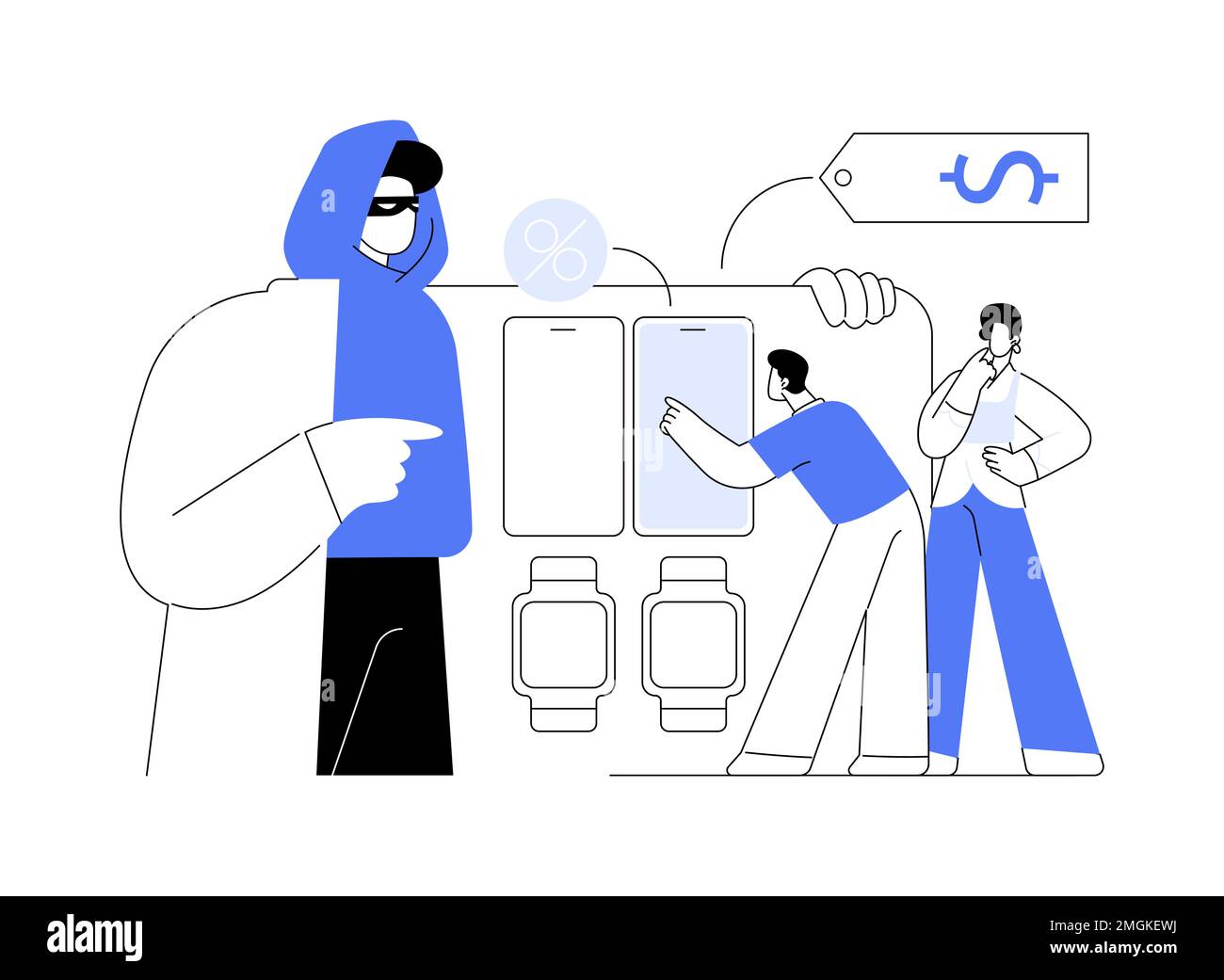 Gray market abstract concept vector illustration Stock Vector Image