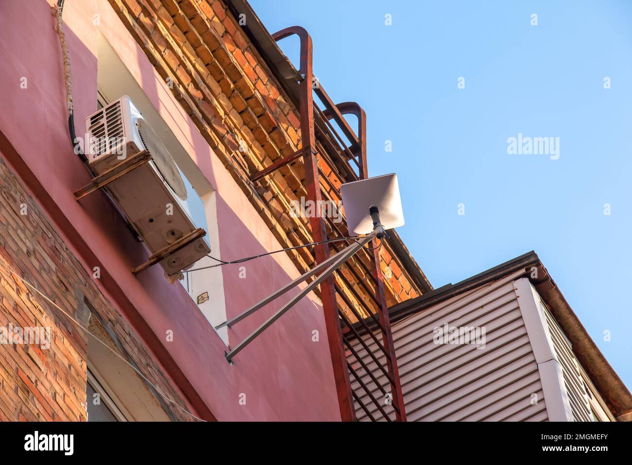 Starlink satellite dish, an constellation operated by SpaceX