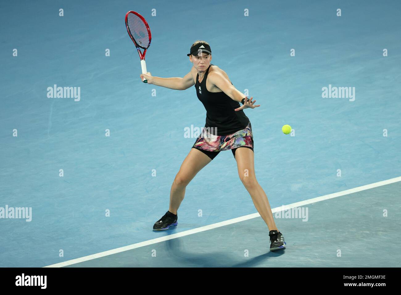 Melbourne, Australia. 26th Jan, 2023. Elena Rybakina of Kazakistan in action against Victoria Azarenka in the Semi Final, Day 11 at the Australian Open Tennis 2023 at Rod Laver Arena, Melbourne, Australia on 26 January 2023. Photo by Peter Dovgan. Editorial use only, license required for commercial use. No use in betting, games or a single club/league/player publications. Credit: UK Sports Pics Ltd/Alamy Live News Stock Photo