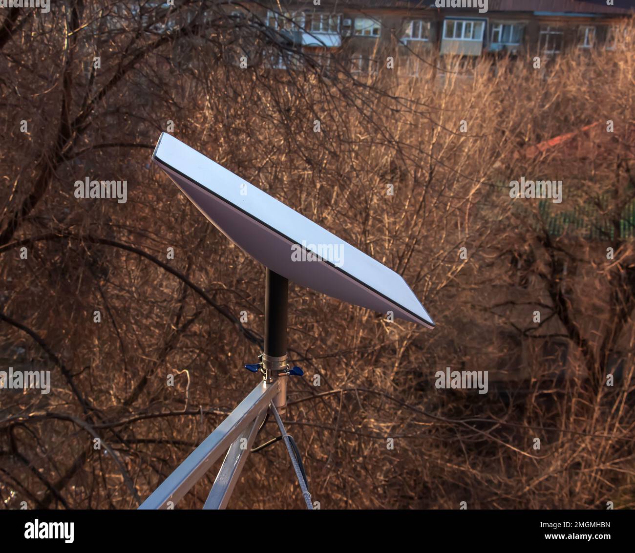 Starlink satellite dish, an constellation operated by SpaceX