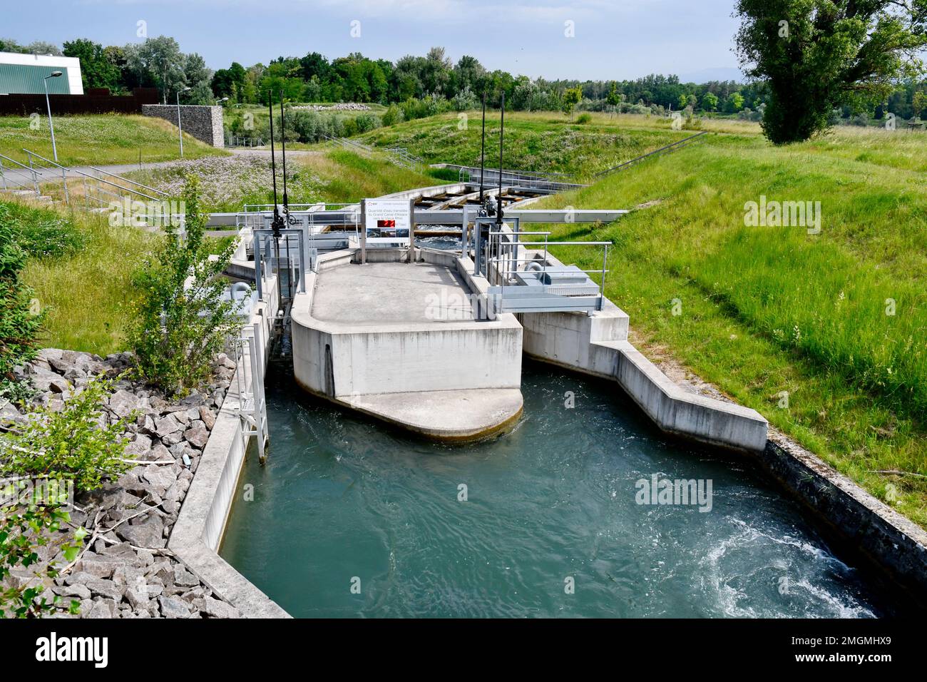 Fish ladder on the Rhine, Kembs hydroelectric power station, HautRhin