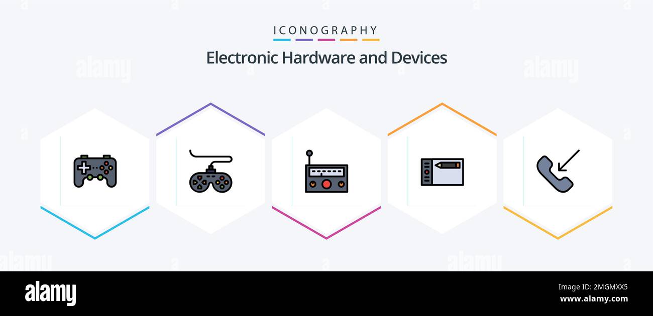 Devices 25 FilledLine icon pack including . phone. design. outgoing ...