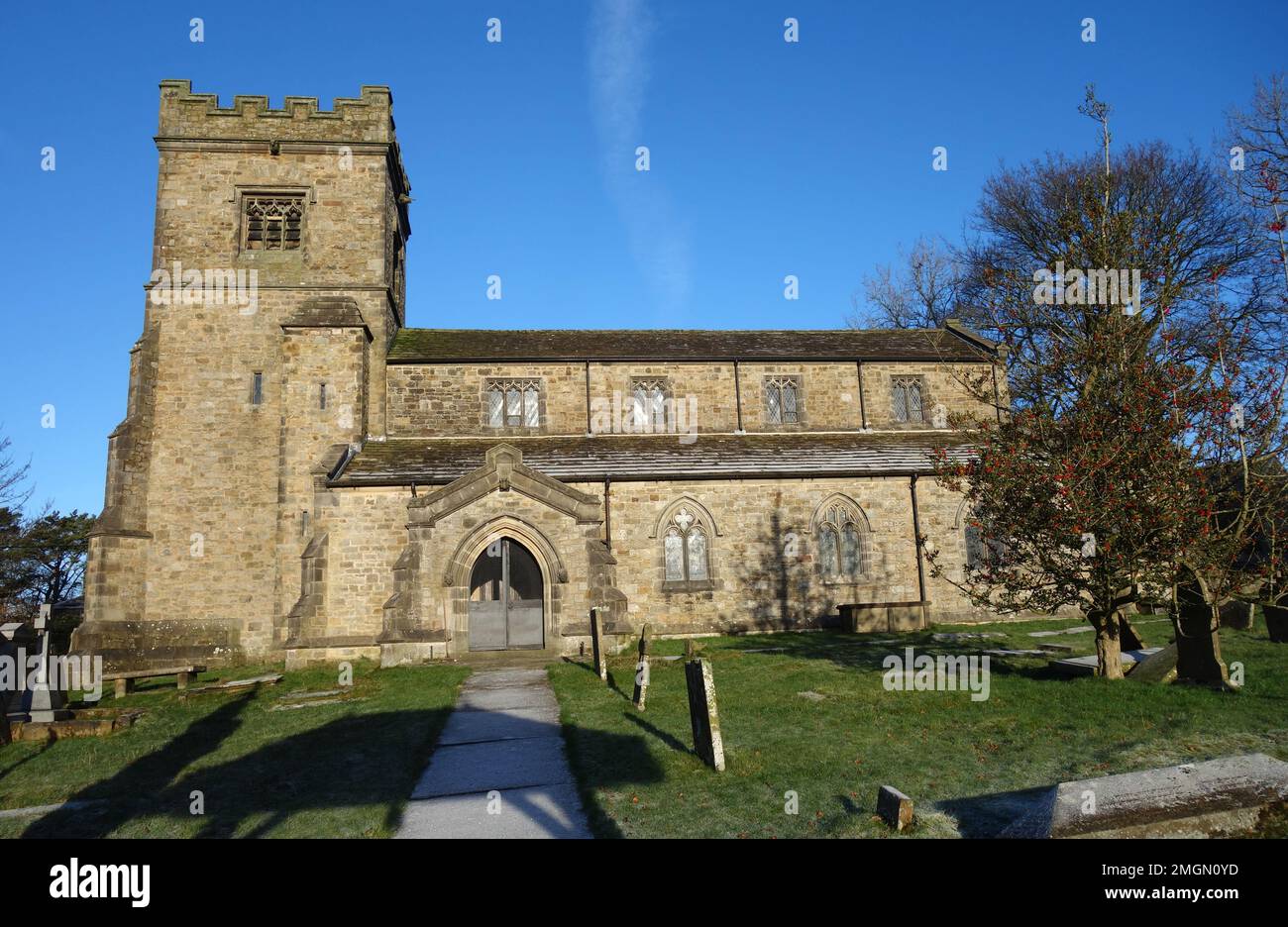 The Gothic Gritstone Building of St Peter's Anglican Parish Church in
