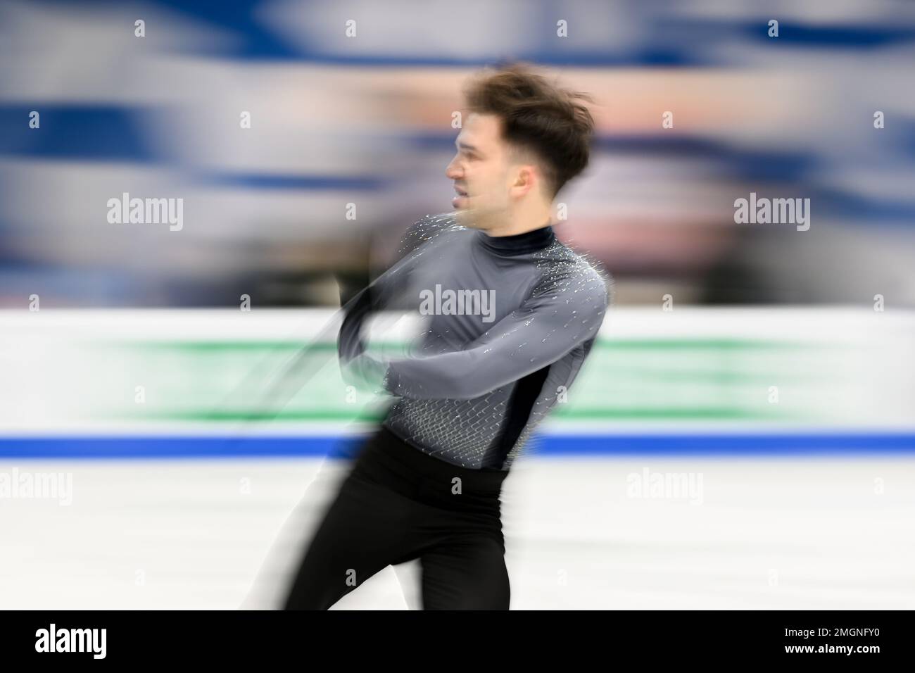 Burak DEMIRBOGA (TUR), during Men Short Program, at the ISU European