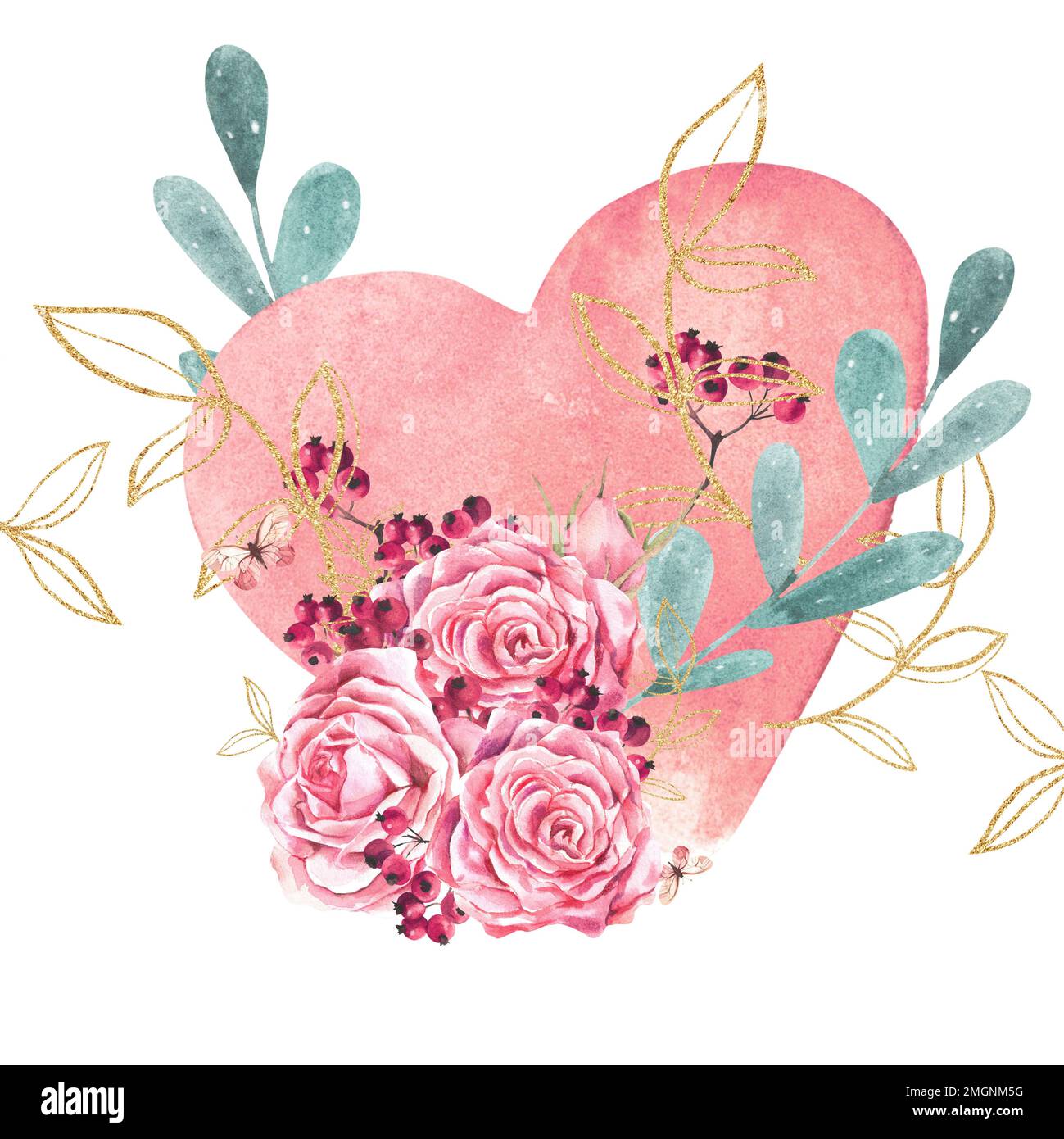 Hearts And Roses Clipart