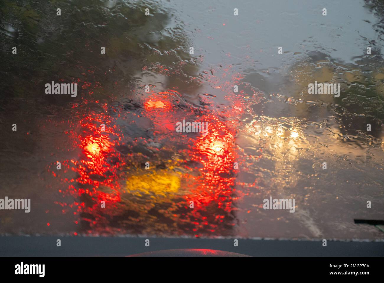 RAINY WINDSCREEN AT RED LIGHT NEW YORK main image 0