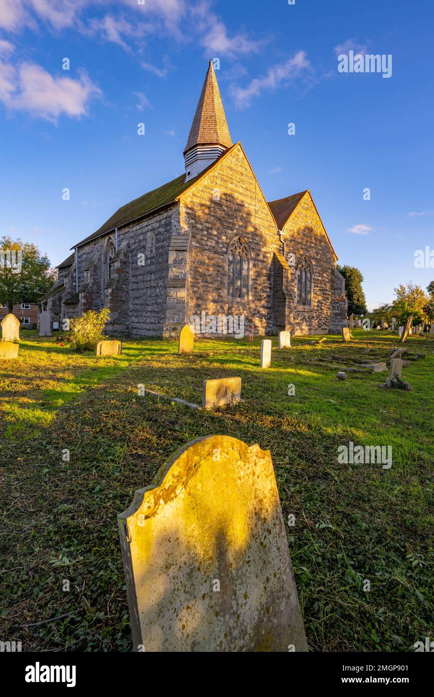 The church yard of St Marys church Lower Higham Kent Stock Photo Alamy