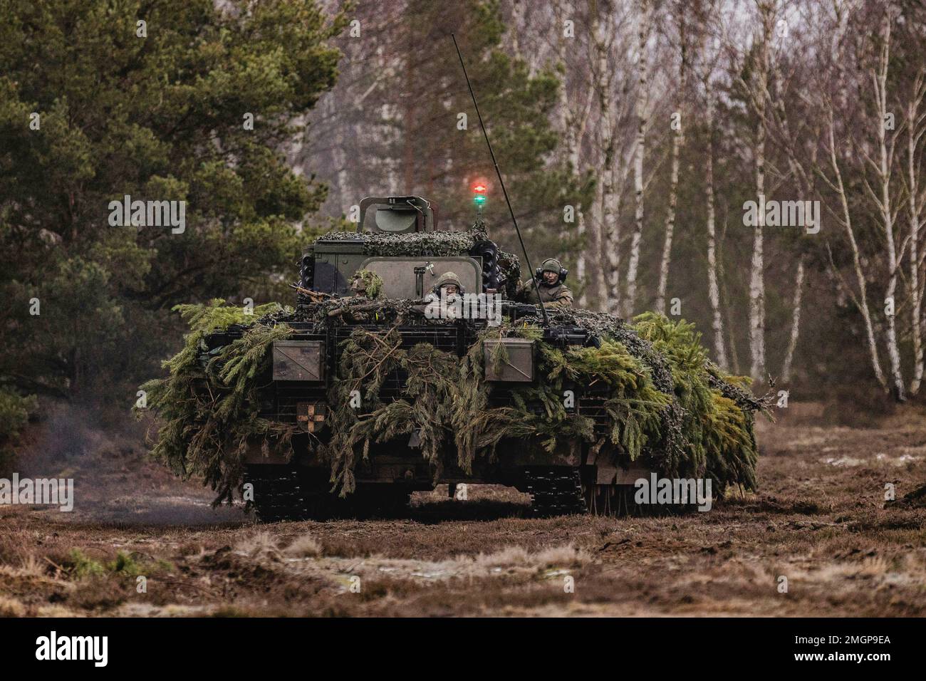 Altengrabow, Germany. 26th Jan, 2023. The Puma infantry fighting vehicle during combat firing by