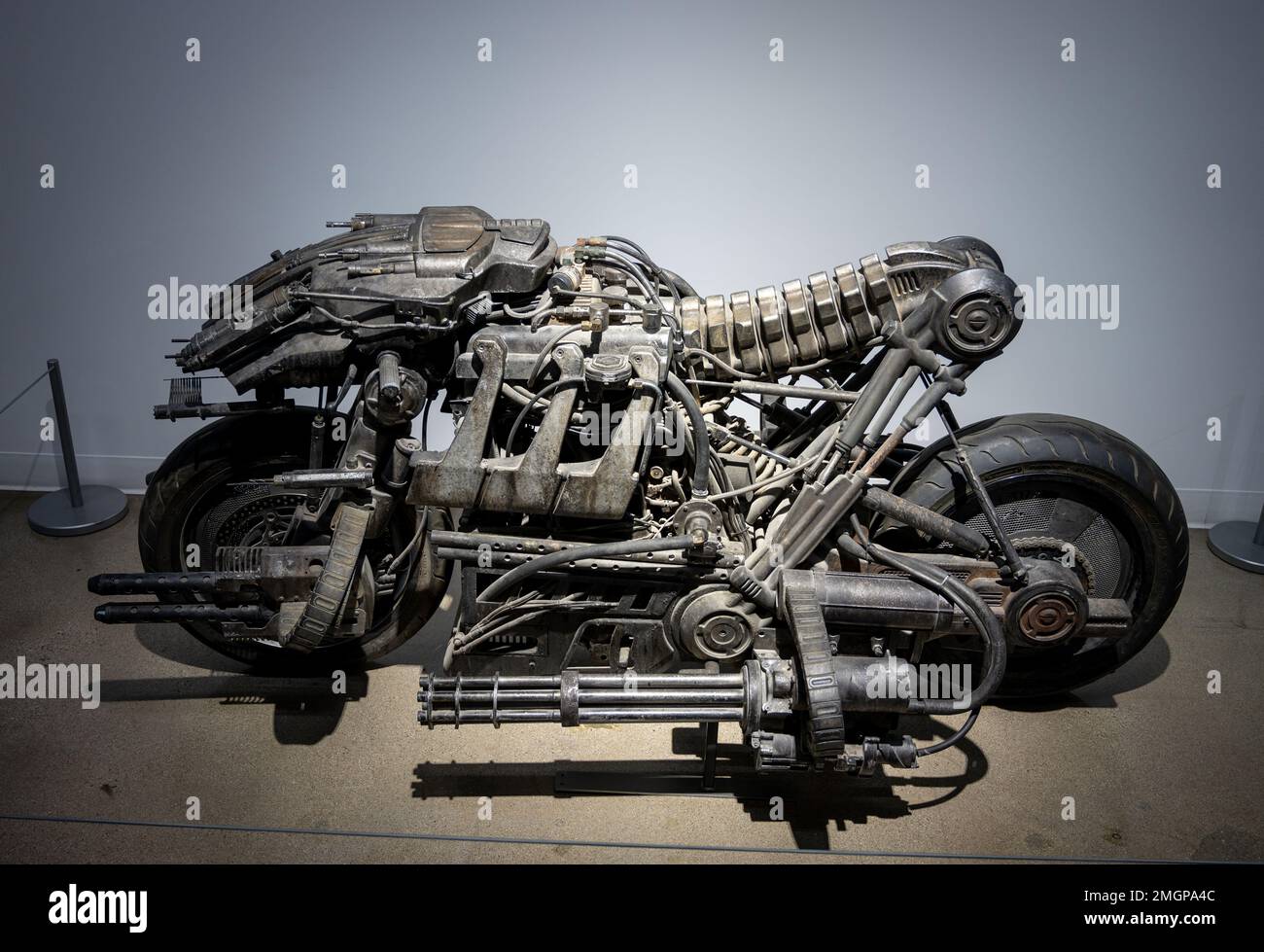 2018 Skynet Moto Terminator motorcycle based on a Ducati Monster 1100s Stock Photo