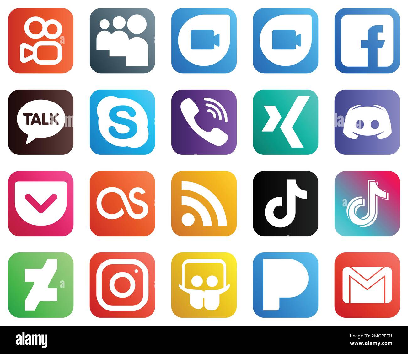 20 Elegant Social Media Icons such as pocket. text. chat. message and xing  icons. Fully customizable and high quality Stock Vector Image & Art - Alamy