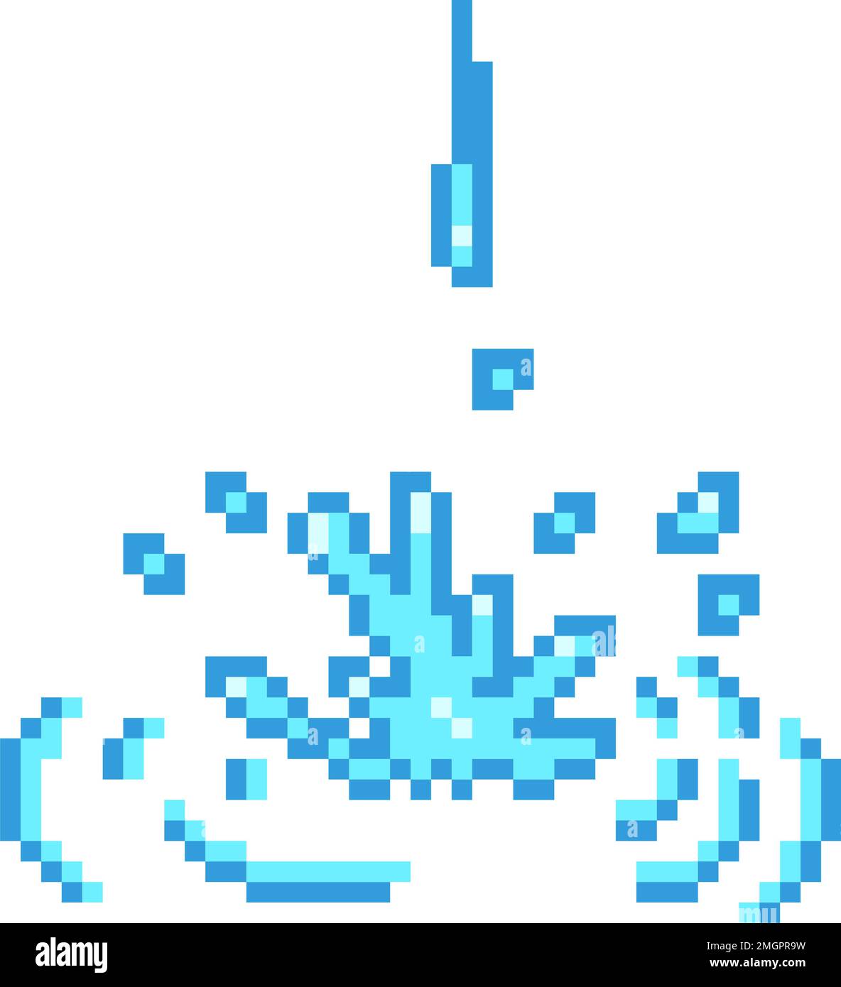 pixel art of water drop splash Stock Vector Image & Art Alamy