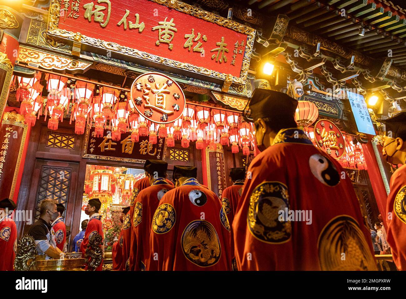 Hong Kong, Hong Kong. 21st Jan, 2023. Taoist Priests Enter The Main ...