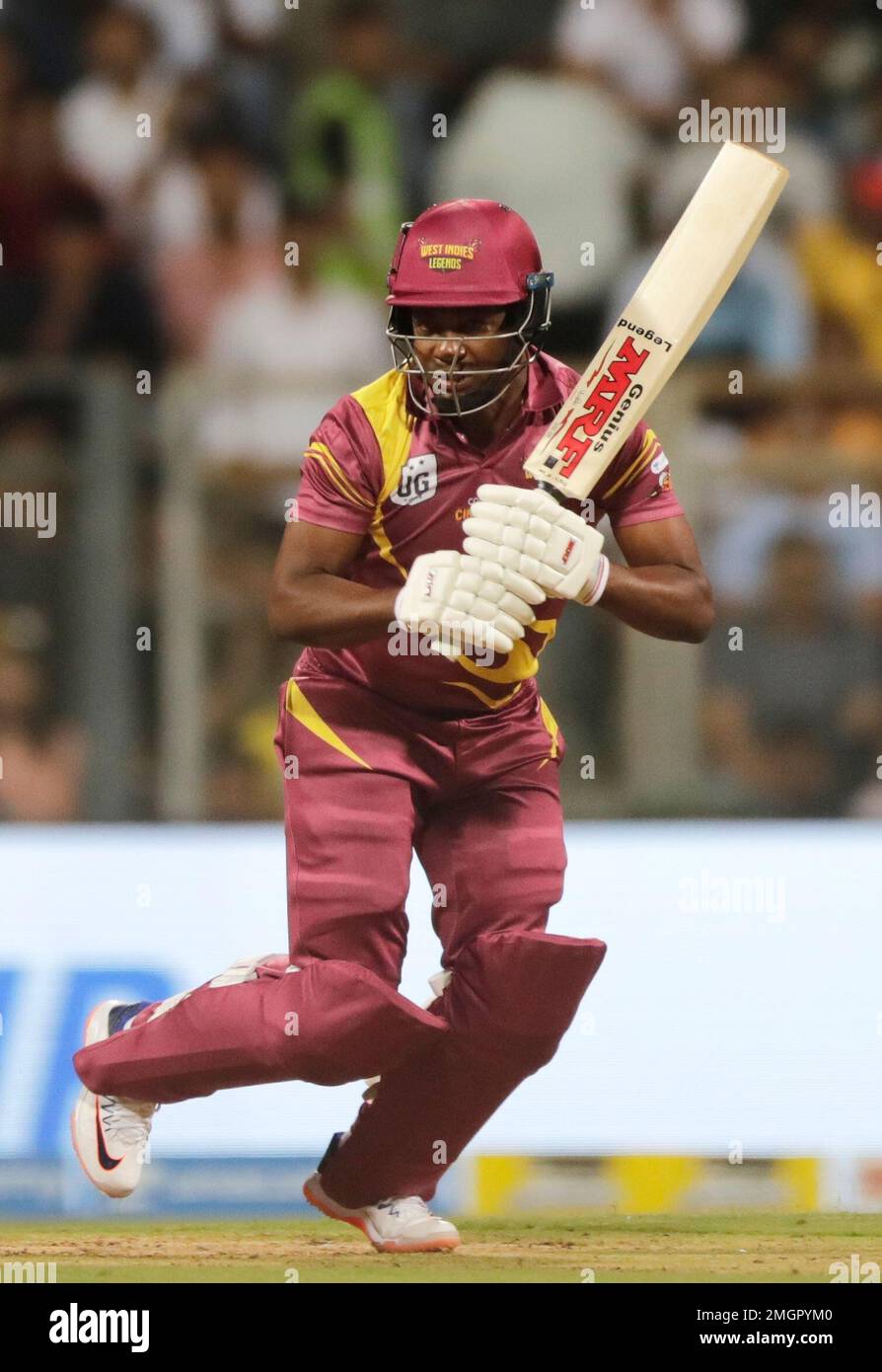 West Indies Legends Brian Lara bats during the Road Safety World Series cricket match against India Legends in Mumbai, India, Saturday, March 7, 2020