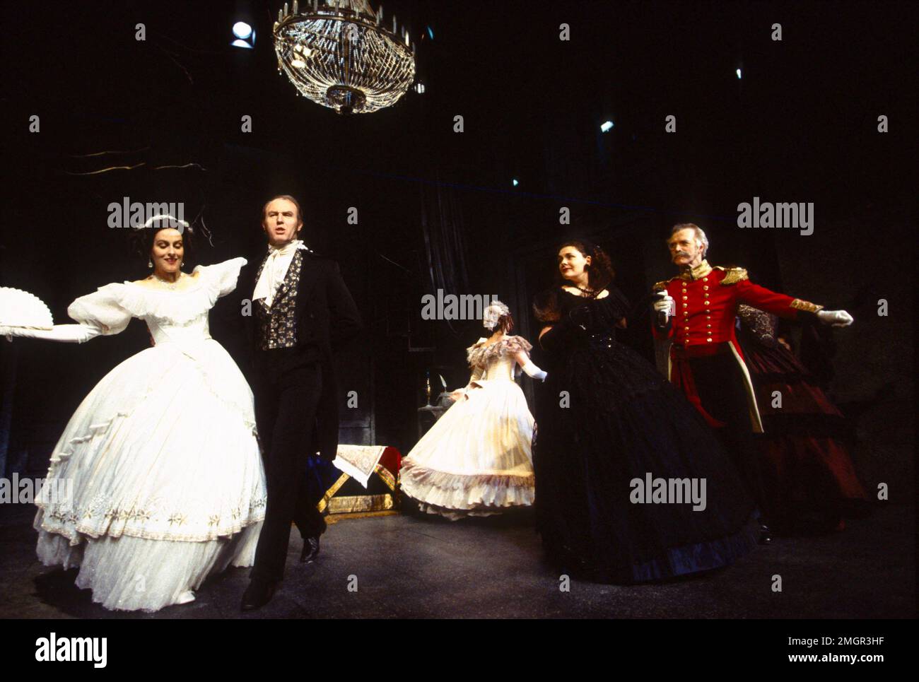 2nd left: Tim Pigott-Smith (Mr Rochester) in JANE EYRE by Charlotte Bronte at the Playhouse Theatre, London WC2  07/12/1993  adapted for the stage by Fay Weldon  design: Lez Brotherston  lighting: Nick Beadle  director: Helena Kaut-Howson Stock Photo